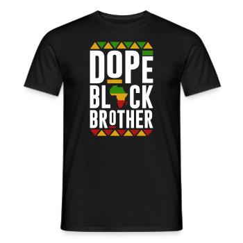 Black Brother, Black History Month - Men's T-Shirt - black - Front - AI Model Male 178 light (178cm)