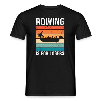 Drachenboot und Drachenboot Crew - Männer T-Shirt - Schwarz - Vorne - AI Model Male 178 light (178cm)