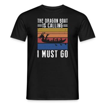 Drachenboot und Drachenboot Crew - Männer T-Shirt - Schwarz - Vorne - AI Model Male 178 light (178cm)