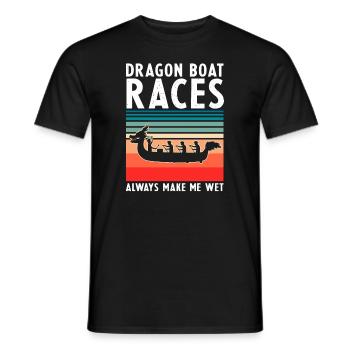 Chinese Boat Race for Dragon Boat Trainers - Men's T-Shirt - black - Front - AI Model Male 178 light (178cm)