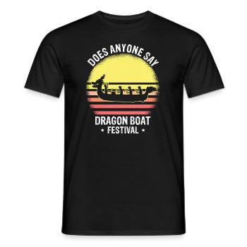 Drachenboot Crew und Drachenbootfahren - Männer T-Shirt - Schwarz - Vorne - AI Model Male 178 light (178cm)