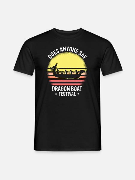 Drachenboot Crew und Drachenbootfahren - Männer T-Shirt - Schwarz