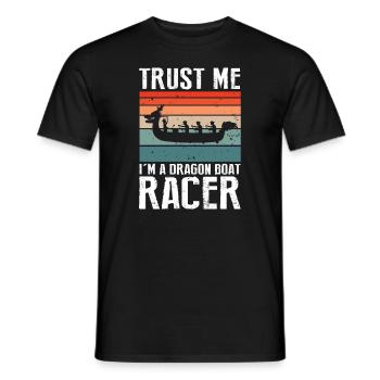 Dragon boating theme for dragon boat paddling - Men's T-Shirt - black - Front - AI Model Male 178 light (178cm)