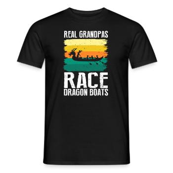 Chinese Boat Race for Dragon Boat Trainers - Men's T-Shirt - black - Front - AI Model Male 178 light (178cm)