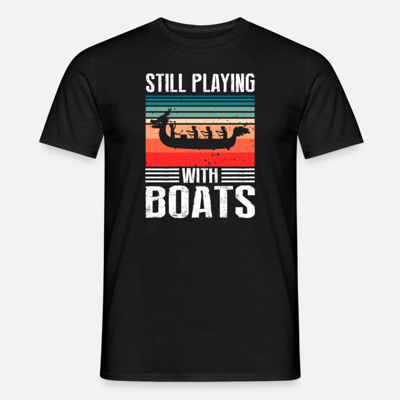 Drachenboot Trainer und Drachenboot - Mænd T-shirt - sort