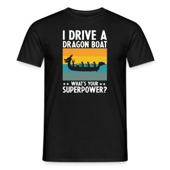 Bateau-dragon et équipage de bateau-dragon - T-shirt homme - noir - Devant - AI Model Male 178 light (178cm)