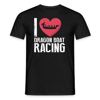 Drachenboot Crew und Drachenbootfahren - Männer T-Shirt - Schwarz - Vorne - AI Model Male 178 light (178cm)
