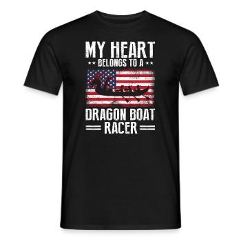 Dragon Boat Theme for Dragon Boat Paddling - Men's T-Shirt - black - Front - AI Model Male 178 light (178cm)