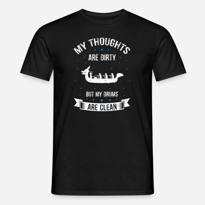 Drachenboot und Drachenboot Crew - Männer T-Shirt - Schwarz