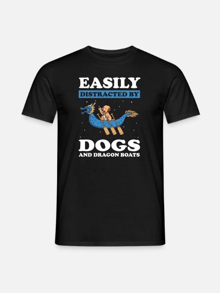 Drachenboot Crew und Drachenbootfahren - Männer T-Shirt - Schwarz