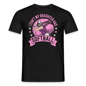 My Daughter has Softball Mom Dad Gift - Men's T-Shirt - black - Front - AI Model Male 178 light (178cm)