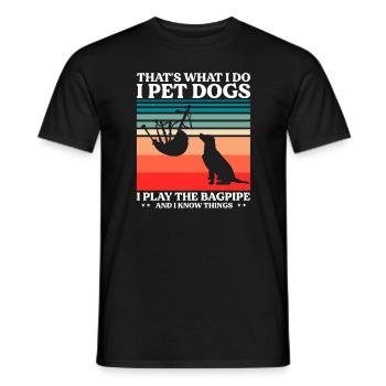 Scotsman Zitat für Dudelsackmusiker und Dudelsack - Männer T-Shirt - Schwarz - Vorne - AI Model Male 178 light (178cm)