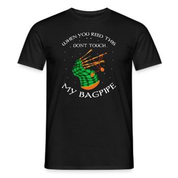 Dudelsack für Dudelsacklehrer und Dudelsackspieler - Männer T-Shirt - Schwarz - Vorne - AI Model Male 178 light (178cm)