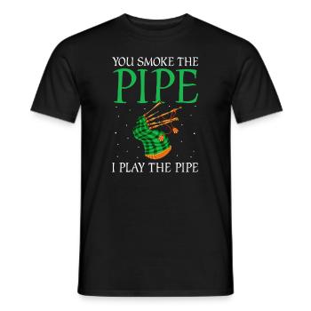 Conception de cornemuse pour Scotland Pride et cornemuse - T-shirt homme - noir - Devant - AI Model Male 178 light (178cm)