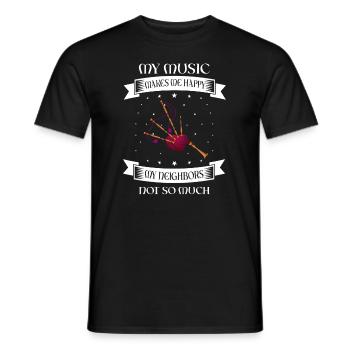 Bagpipes for pipers and Scots - Men's T-Shirt - black - Front - AI Model Male 178 light (178cm)