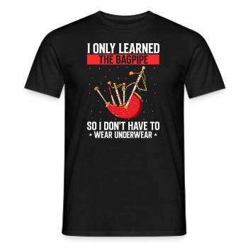 Scotsman Zitat für Dudelsackmusiker und Dudelsack - Männer T-Shirt - Schwarz - Vorne - AI Model Male 178 light (178cm)