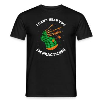 Citation de cornemuse pour un écossais et un musicien de cornemuse - T-shirt homme - noir - Devant - AI Model Male 178 light (178cm)