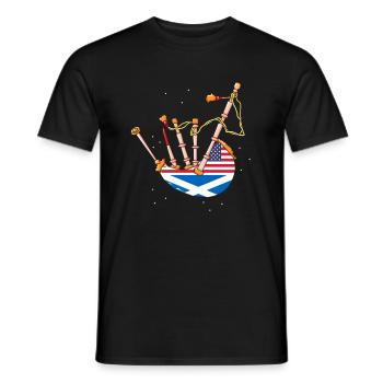 Scotsman Zitat für Dudelsackmusiker und Dudelsack - Männer T-Shirt - Schwarz - Vorne - AI Model Male 178 light (178cm)
