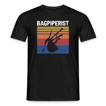 Bagpipes for bagpipers and Scots - Men's T-Shirt - black - Front - AI Model Male 178 light (178cm)