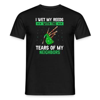 Scotsman Zitat für Dudelsackmusiker und Dudelsack - Männer T-Shirt - Schwarz - Vorne - AI Model Male 178 light (178cm)