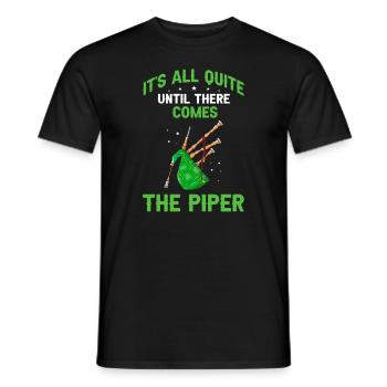 Bagpipes for pipers and Scots - Men's T-Shirt - black - Front - AI Model Male 178 light (178cm)