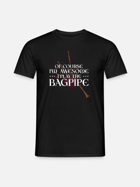 Bagpipes for bagpipe instructors and bagpipers - Men's T-Shirt - black
