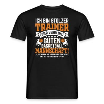 Ich bin stolzer Trainer einer verdammt guten Baske - Männer T-Shirt - Schwarz - Vorne - AI Model Male 178 light (178cm)
