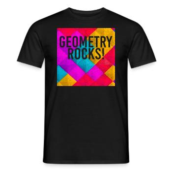 Geometry Rocks drôle de professeur de mathématiques - T-shirt homme - noir - Devant - AI Model Male 178 light (178cm)
