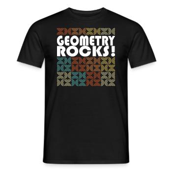 Geometry Rocks drôle de professeur de mathématiques - T-shirt homme - noir - Devant - AI Model Male 178 light (178cm)
