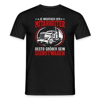 Je wichtiger der Mitarbeiter großer Dienstwagen - Männer T-Shirt - Schwarz - Vorne - AI Model Male 178 light (178cm)