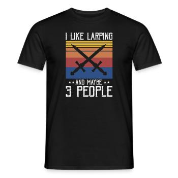 Role-playing game quote for Larper and Larp - Men's T-Shirt - black - Front - AI Model Male 178 light (178cm)