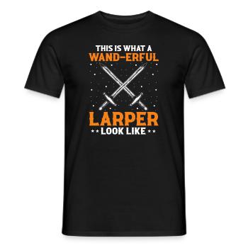 Citation de jeu de rôle fantastique pour le combat à l’épée - T-shirt homme - noir - Devant - AI Model Male 178 light (178cm)