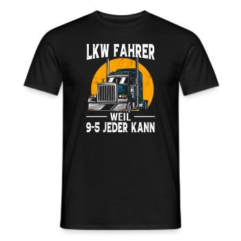 LKW Fahrer Geschenk Brummi Vater Jubiläum - Männer T-Shirt - Schwarz - Vorne - AI Model Male 178 light (178cm)