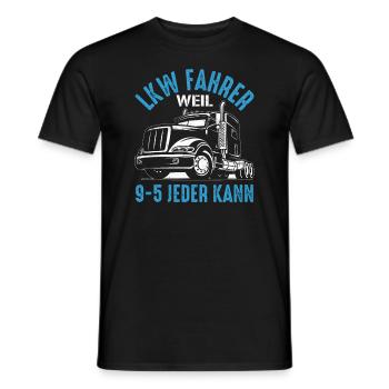 LKW Fahrer Geschenk Brummi Vater Jubiläum - Männer T-Shirt - Schwarz - Vorne - AI Model Male 178 light (178cm)