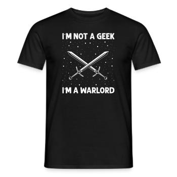 Citation de jeu de rôle fantastique pour le combat à l’épée - T-shirt homme - noir - Devant - AI Model Male 178 light (178cm)