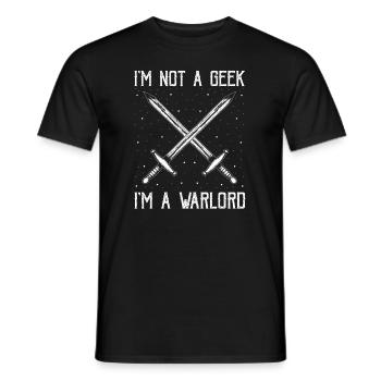 Schwertkampf für Live-Action-Rollenspiele und Larp - Männer T-Shirt - Schwarz - Vorne - AI Model Male 178 light (178cm)