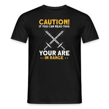 Rollenspiel Zitat für Larper und Larp - Männer T-Shirt - Schwarz - Vorne - AI Model Male 178 light (178cm)