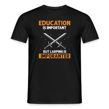 GN pour les jeux de rôle fantastiques et les combats à l’épée - T-shirt homme - noir - Devant - AI Model Male 178 light (178cm)