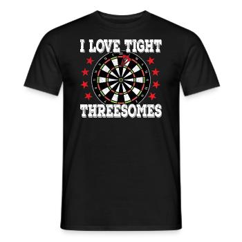 Darts Funny Tight Freesomes Darts Player - Männer T-Shirt - Schwarz - Vorne - AI Model Male 178 light (178cm)
