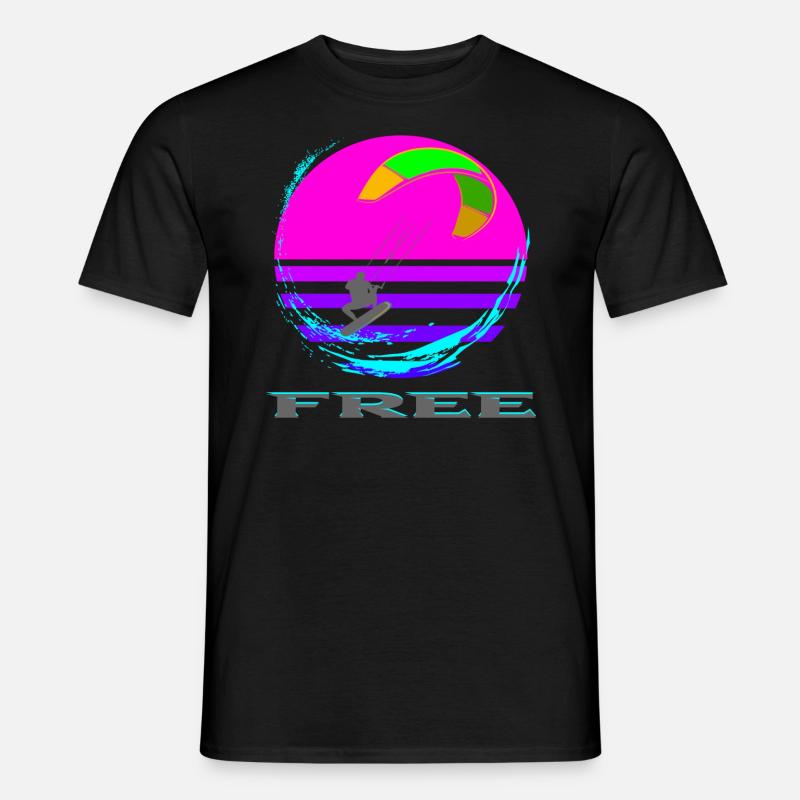 Kitesurfing - Männer T-Shirt - Schwarz