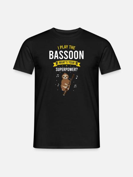 Orchester und Holzblasinstrument - Männer T-Shirt - Schwarz