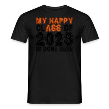 My Happy Class Is Done Here 2023 Retro Senior - Men's T-Shirt - black - Front - AI Model Male 178 light (178cm)