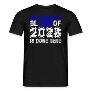 My Happy Class Is Done Here 2023 Retro Senior - Men's T-Shirt - black - Front - AI Model Male 178 light (178cm)