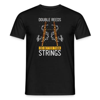 Bassoonist design for woodwind orchestra - Men's T-Shirt - black - Front - AI Model Male 178 light (178cm)
