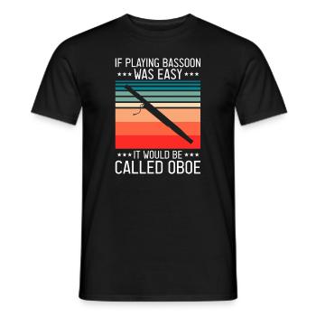 Basson Orchesta design pour bassonistes - T-shirt homme - noir - Devant - AI Model Male 178 light (178cm)