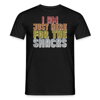 Baseball I'm Just Here For The Snacks Vintage - Men's T-Shirt - black - Front - AI Model Male 178 light (178cm)