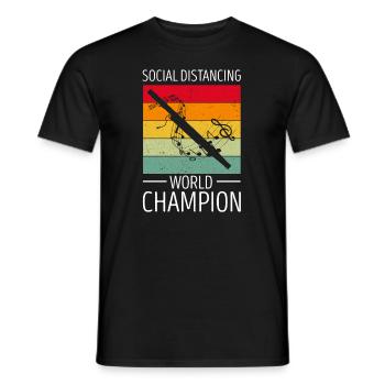 Basson pour basson anches et bassoniste - T-shirt homme - noir - Devant - AI Model Male 178 light (178cm)
