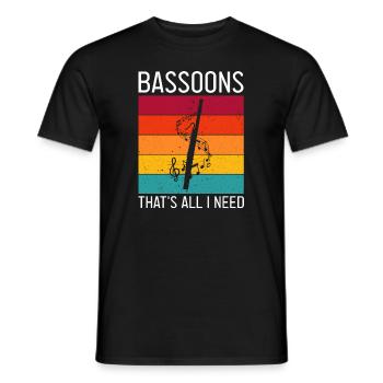 Fagottist für Fagottorchester und Fagottist - Männer T-Shirt - Schwarz - Vorne - AI Model Male 178 light (178cm)