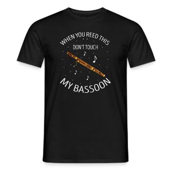 Bassoon Wind Instrument Design for Bassoonist - Men's T-Shirt - black - Front - AI Model Male 178 light (178cm)