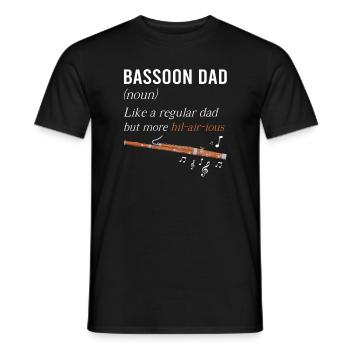 Fagottist für Fagottorchester und Fagottist - Männer T-Shirt - Schwarz - Vorne - AI Model Male 178 light (178cm)